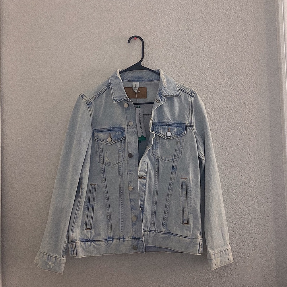 H&M Distressed Denim Jacket